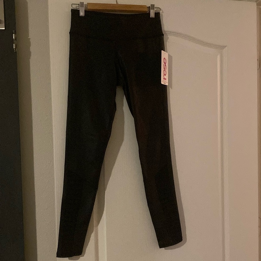 Reese leggings. Perfect for a workout! Moto accent at bottom portion of legging.